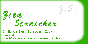 zita streicher business card